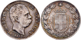 Italy, 1 Lira 1887, M