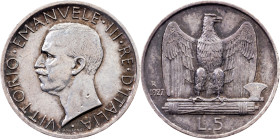 Italy, 5 Lire 1927, Rome