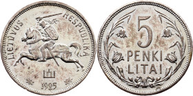 Lithuania, 5 Litai 1925, London