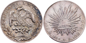 Mexico, 8 Reales 1895, Mo AB