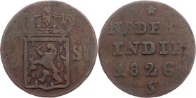 Netherlands East Indies, 1/2 Stuiver 1826, S