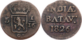 Netherlands East Indies, 1 Duit 1826, Surabaya