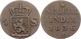 Netherlands East Indies, 1/4 Stuiver 1836, S