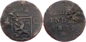 Netherlands East Indies, 2 Cent 1839, W