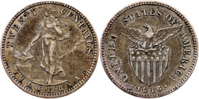 Philippines, 20 Centavos 1916, San Francisco