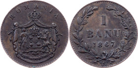Romania, 1 Banu 1867, WATT & CO.