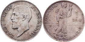 Romania, 1 Leu 1914, Brussels
