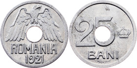 Romania, 25 Bani 1921, Huguenin
