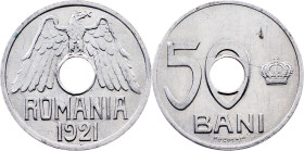 Romania, 50 Bani 1921, Huguenin
