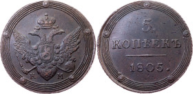Russia, 5 Kopeks 1805, KM