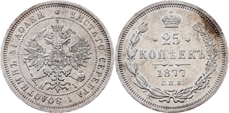 Russia, 25 Kopecks 1877, СПБ-НІ Category : Russia
Country/Region : Russia
Rule...