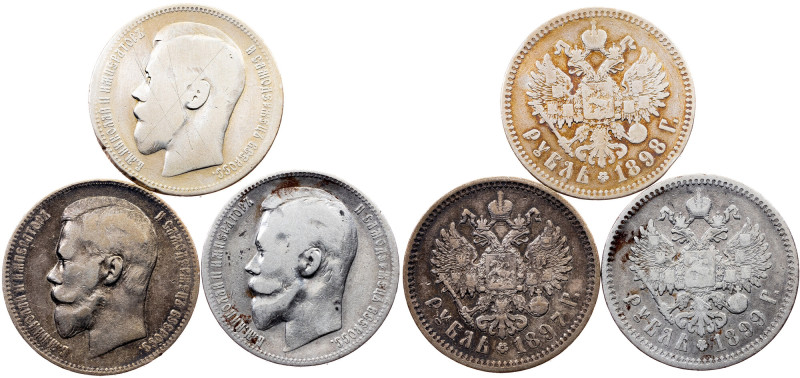 Russia, 1 Rouble 1897, 1898, 1899 Category : Russia
Country/Region : Russia
Ru...