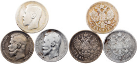 Russia, 1 Rouble 1897, 1898, 1899
