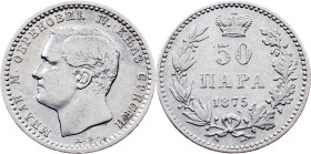 Serbia, 50 Para 1875