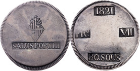 Spain, 30 Sous 1821