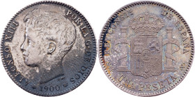 Spain, 1 Peseta 1900, Madrid