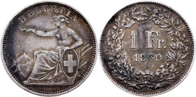 Switzerland, 1 Franc 1860, Bern