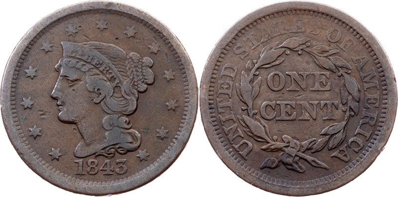 USA, 1 Cent 1843, Philadelphia Category : USA
Country/Region : USA
Ruler/Area ...