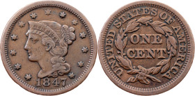USA, 1 Cent 1847, Philadelphia