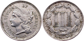 USA, 3 Cents 1865, Philadelphia