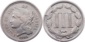 USA, 3 Cents 1865, Philadelphia