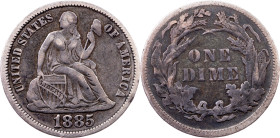 USA, 1 Dime 1885, Philadelphia