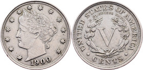 USA, 5 Cents 1900, Philadelphia