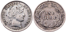 USA, 1 Dime 1907, Philadelphia