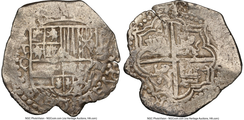 Philip III Cob 8 Reales ND (1613-1617) P-Q XF40 NGC, Potosi mint, KM10, Cal-916....