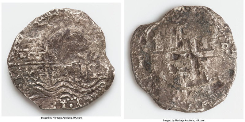 Charles II "Association" Cob 8 Reales 1687 P-VR XF (Shipwreck Effect), Potosi mi...
