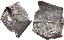 Philip V "1715 Fleet" Cob 8 Reales 171(4) Mo-J XF (Shipwreck Effect), Mexico City mint, KM47, Cal-1401. 26.52gm. New style obverse, old style reverse....