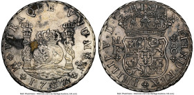 Philip V 8 Reales 1737 Mo-MF AU Details (Environmental Damage, Tooled) NGC, Mexico City mint, KM103, Cal-1446. UNC and still showing coral encrustatio...