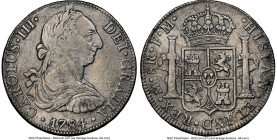 Charles III "Coconut Wreck" 8 Reales 1784 Mo-FM XF Details (Sea Salvaged) NGC, Mexico City mint, KM106.2. Salvaged from the "Coconut Wreck (sunk ca. 1...