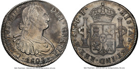 Charles IV "Coconut Wreck" 8 Reales 1803 Mo-FT AU Details (Saltwater Damage) NGC, Mexico City mint, KM109. Salvaged from the "Coconut Wreck (sunk ca. ...