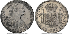 Charles IV "Coconut Wreck" 8 Reales 1804 Mo-TH AU Details (Saltwater Damage) NGC, Mexico City mint, KM109. Salvaged from the "Coconut Wreck (sunk ca. ...
