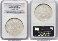 Republic "S.S. New York" 8 Reales 1845 Mo-MF Shipwreck Effect NGC, San Louis Potosi mint, KM377.12. Salvaged from the "S.S. New York" (sunk in 1846 of...