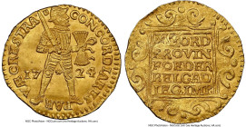 Utrecht. Provincial "Akerendam" gold Ducat 1724 MS64 NGC, Utrecht mint, KM7.4, Fr-284. Salvaged from the "Akerendam" (sunk in 1725 off Runde Island, N...