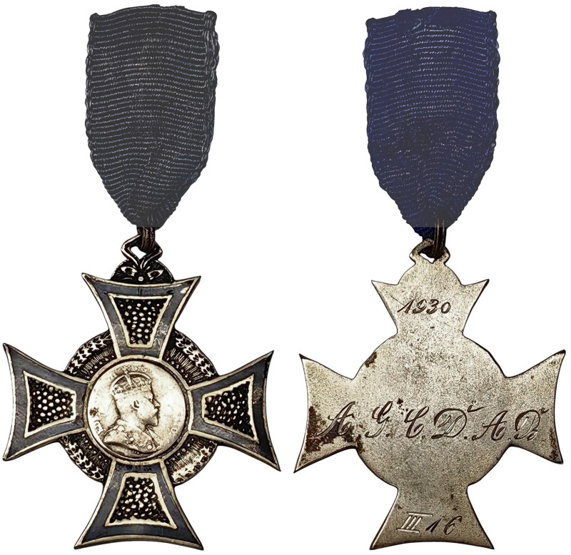 Great Britain, Edward VII, War Veteran's Medal, 48,5x42 mm. White metal, Engrave...
