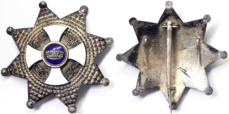 Italy, Kingdom, Order of the Crown of Italy, Commander's breast star. Ø 71 mm. S...