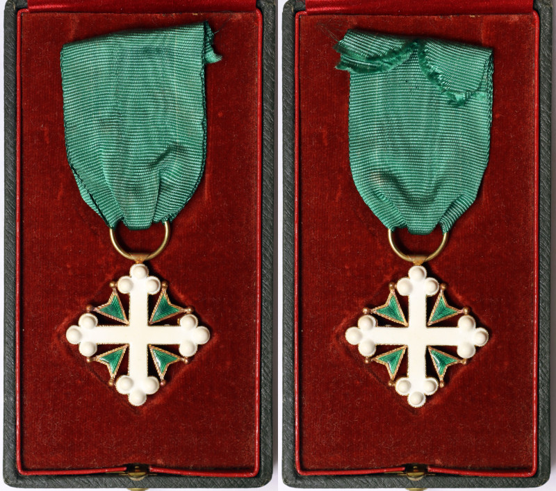 Italy, Kingdom, Order of Saints Maurice and Lazarus, Knight's Cross. 39x37 mm. W...