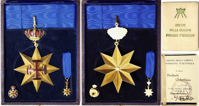 Italy, Order of the Norman Crown of Hauteville, Star, mignon star and Commander'...