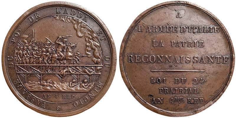 Napoleonic Medals and Coins, Medal, 1796, Capitulation of Mantua. Passage of the...