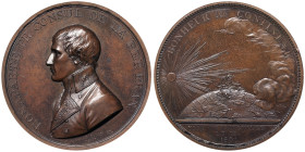 Napoleonic Medals and Coins, Medal, 1801, Peace of Luneville. Year IX. Opus: Droz Bramsen. Ø 55 mm. Ae. 48,96 g Rare, Julius 902, UNC