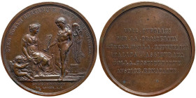 Napoleonic Medals and Coins, Medal, 1802, The drafting of the Constitution of the Cisalpine Republic in Lyon. Opus: L. Manfredini. Ø 55 mm. Cu. 57,72 ...