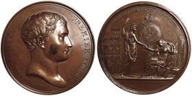 Napoleonic Medals and Coins, Medal, 1802, Concordat with the Papal States and re-establishment of the cult. Opus: Andrieu. Ø 50,5 mm. Ae. 65,12 g Rare...