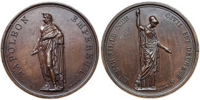 Napoleonic Medals and Coins, Medal, 1804, Establishment of the Civil Code. Opus: Brenet - Denon. Ø 42 mm. Ae. 37,58 g Rare, Small edge nicks, Bramsen ...