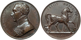 Napoleonic Medals and Coins, Medal, 1804, Execution of the Duke of Enghien in the Castle of Vincennes. Opus: E. Gatteaux. Ø 40,5 mm. Ae. 37,73 g Rare,...