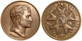 Napoleonic Medals and Coins, Modern Restrike Medal (1974), The re-establishment of the Legion d'Honneur. Opus: Andrieu - Denon. Ø 41,5 mm. Ae. 39,74 g...