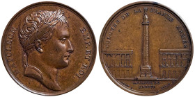 Napoleonic Medals and Coins, Medal, 1805, Grand Army Column. Opus: Andrieu - Brenet - Denon. Ø 40,5 mm. Ae. 31,50 g Rare, Bramsen 463, XF