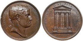 Napoleonic Medals and Coins, Medal, 1806, Conquest of Istria. Opus: Droz - Brenet - Denon. Ø 40,5 mm. Ae. 31,33 g Rare, Edge nick, Bramsen 512, A.UNC